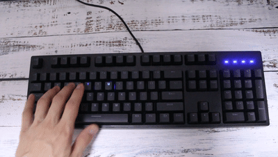 原厂樱桃轴体+魅惑蓝背光+可编程！游戏专用雷柏V808机械键盘